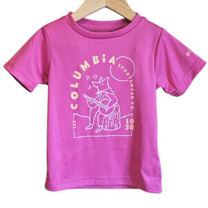 Columbia Girl's Graphic Quick Dry TShirt Pink Toddler Size 3T